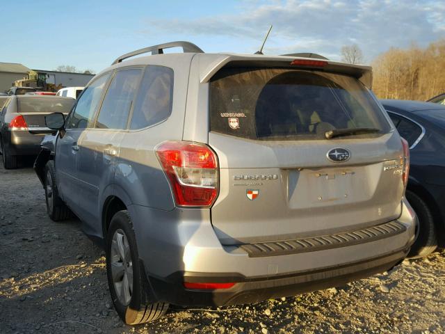 JF2SJAHC5FH506624 - 2015 SUBARU FORESTER 2 SILVER photo 3