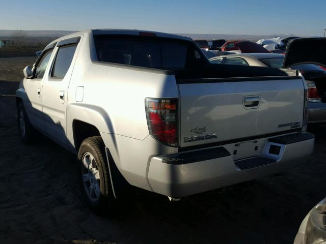 2HJYK165X6H512208 - 2006 HONDA RIDGELINE SILVER photo 3