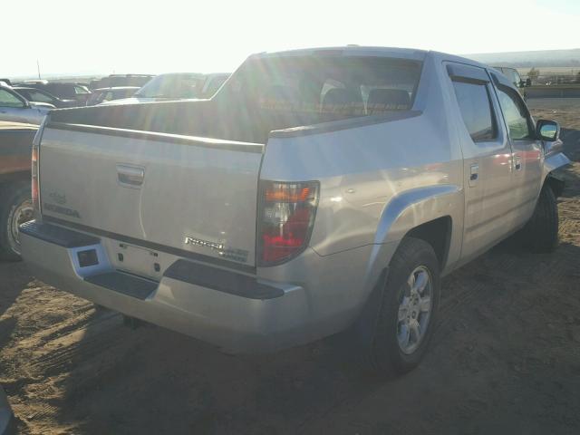 2HJYK165X6H512208 - 2006 HONDA RIDGELINE SILVER photo 4