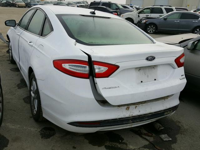 3FA6P0HR4DR165540 - 2013 FORD FUSION SE WHITE photo 3