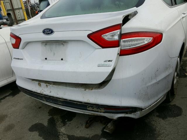 3FA6P0HR4DR165540 - 2013 FORD FUSION SE WHITE photo 9