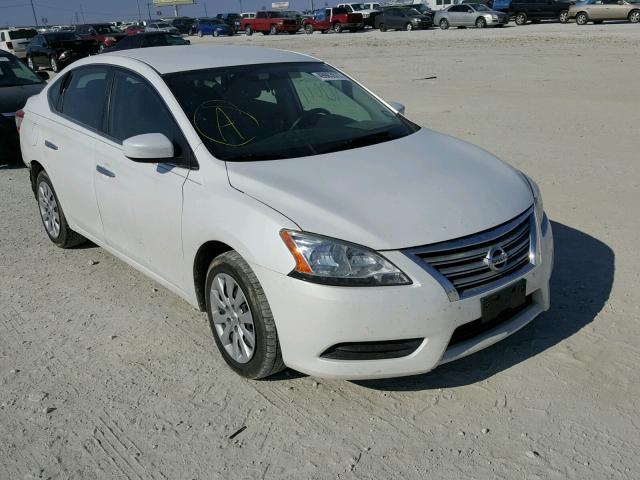 3N1AB7AP5EL637188 - 2014 NISSAN SENTRA S WHITE photo 1