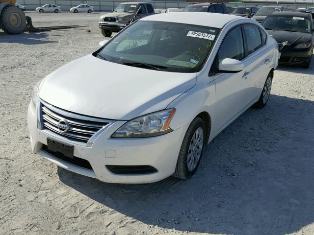 3N1AB7AP5EL637188 - 2014 NISSAN SENTRA S WHITE photo 2