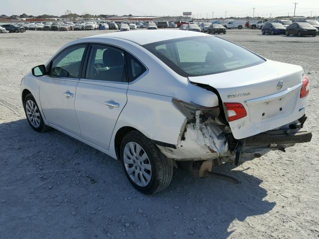 3N1AB7AP5EL637188 - 2014 NISSAN SENTRA S WHITE photo 3