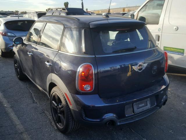 WMWZC3C55BWH97546 - 2011 MINI COOPER S C BLUE photo 3