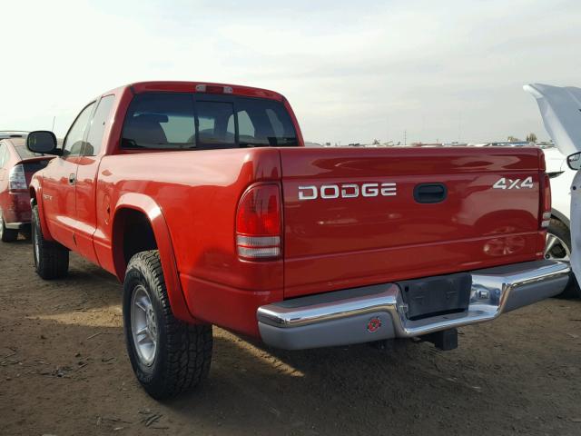 1B7GG22Y4WS627371 - 1998 DODGE DAKOTA RED photo 3