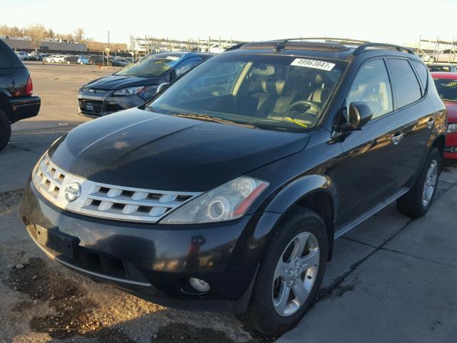 JN8AZ08W85W425235 - 2005 NISSAN MURANO SL BLACK photo 2