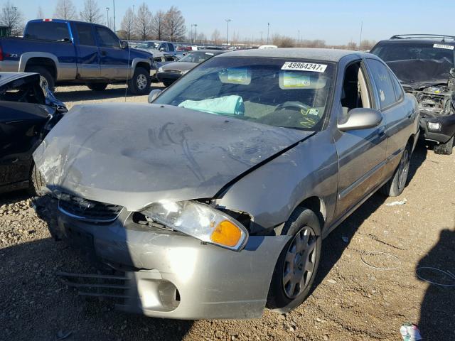 3N1CB51D61L496323 - 2001 NISSAN SENTRA XE TAN photo 2