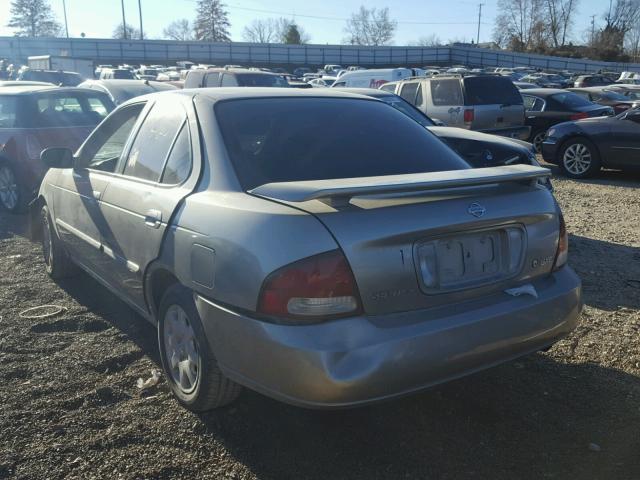 3N1CB51D61L496323 - 2001 NISSAN SENTRA XE TAN photo 3