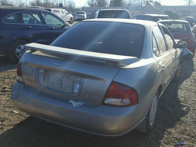 3N1CB51D61L496323 - 2001 NISSAN SENTRA XE TAN photo 4