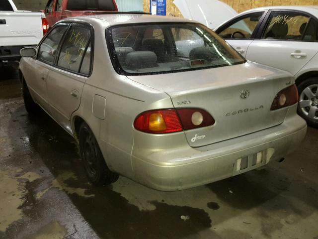 1NXBR12E41Z544648 - 2001 TOYOTA COROLLA CE GRAY photo 3