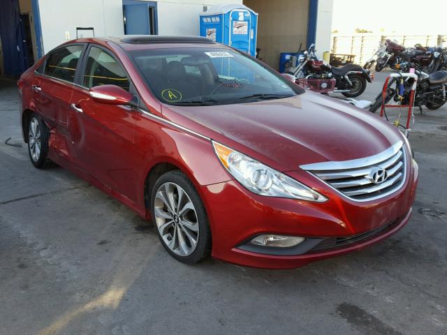 5NPEC4ACXEH866764 - 2014 HYUNDAI SONATA SE RED photo 1