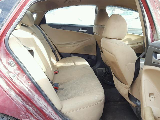 5NPEB4AC5BH020346 - 2011 HYUNDAI SONATA GLS RED photo 6