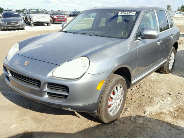 WP1AA29P24LA23084 - 2004 PORSCHE CAYENNE GRAY photo 2