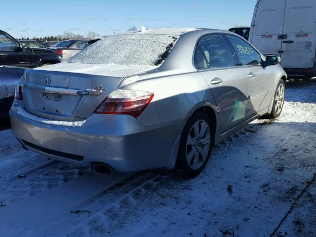 JH4KB2F65AC001847 - 2010 ACURA RL SILVER photo 4