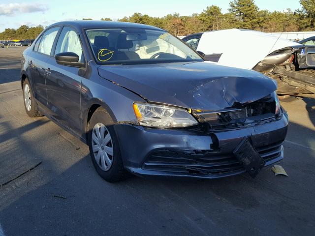 3VW1K7AJ0FM252073 - 2015 VOLKSWAGEN JETTA BASE GRAY photo 1