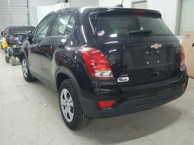 3GNCJKSB0JL179009 - 2018 CHEVROLET TRAX LS BLACK photo 3