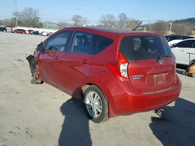 3N1CE2CPXEL397524 - 2014 NISSAN VERSA NOTE RED photo 3