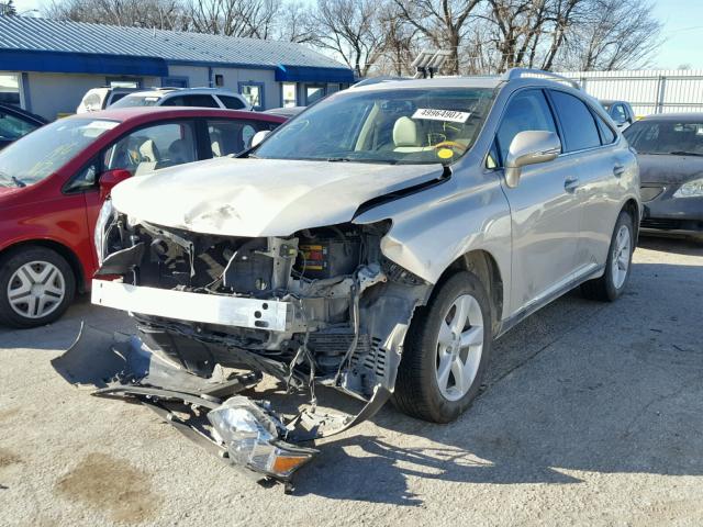 2T2BK1BA6BC120534 - 2011 LEXUS RX 350 GOLD photo 2