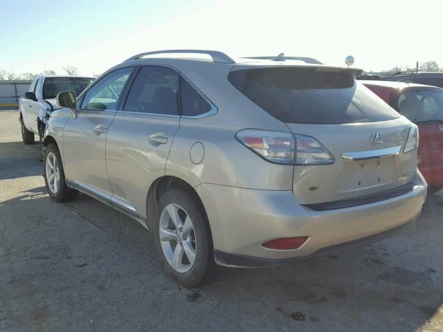 2T2BK1BA6BC120534 - 2011 LEXUS RX 350 GOLD photo 3