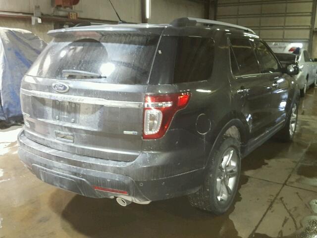 1FM5K8F81FGA76205 - 2015 FORD EXPLORER L GRAY photo 4