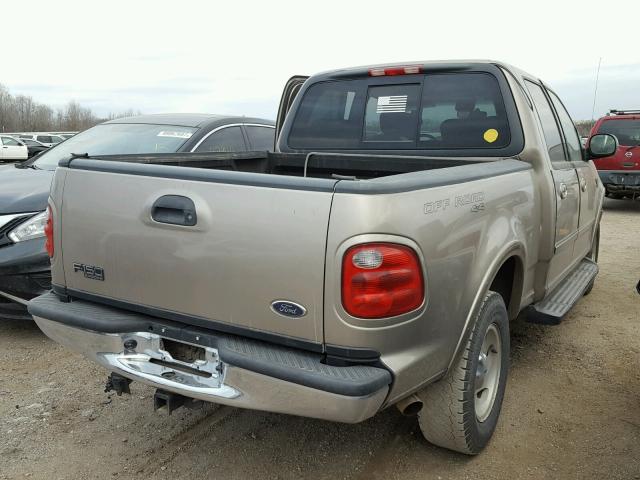 1FTRW08L41KB17882 - 2001 FORD F150 SUPER TAN photo 4