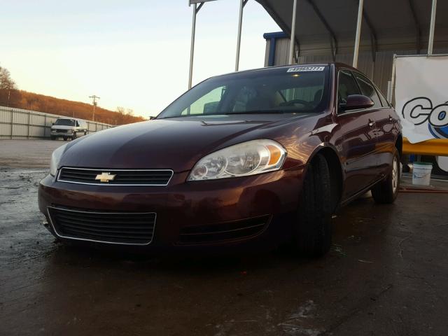 2G1WT58KX79254506 - 2007 CHEVROLET IMPALA LT MAROON photo 2