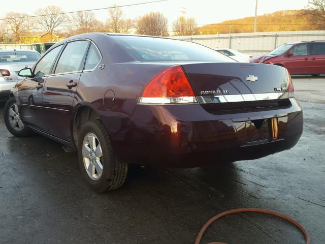 2G1WT58KX79254506 - 2007 CHEVROLET IMPALA LT MAROON photo 3