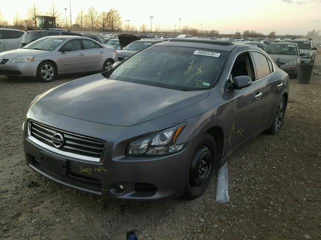 1N4AA5AP3EC490567 - 2014 NISSAN MAXIMA S GRAY photo 2