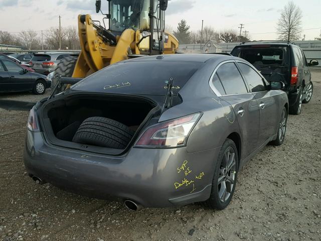 1N4AA5AP3EC490567 - 2014 NISSAN MAXIMA S GRAY photo 4