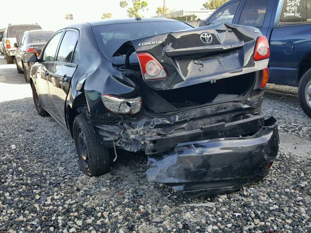 1NXBU4EE6AZ365720 - 2010 TOYOTA COROLLA BA BLACK photo 3