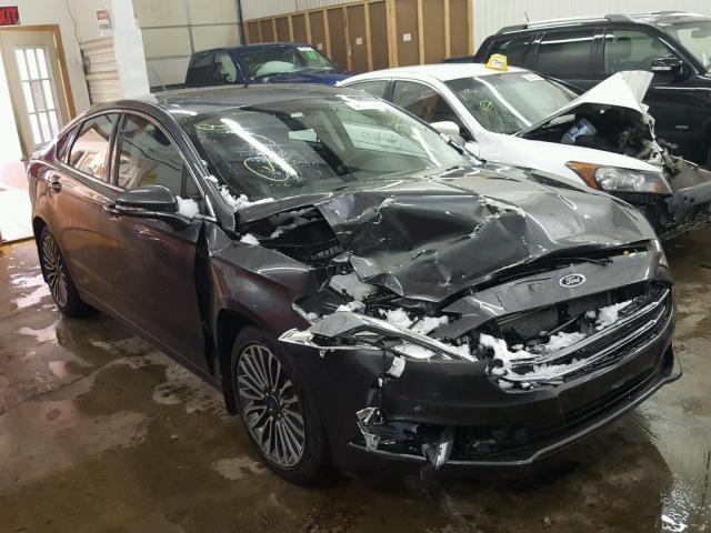 3FA6P0T99HR335694 - 2017 FORD FUSION SE GRAY photo 1