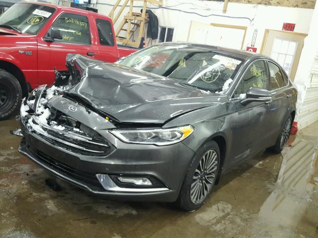 3FA6P0T99HR335694 - 2017 FORD FUSION SE GRAY photo 2