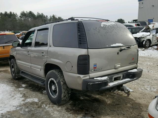 1GNEK13Z62J205858 - 2002 CHEVROLET TAHOE K150 TAN photo 3