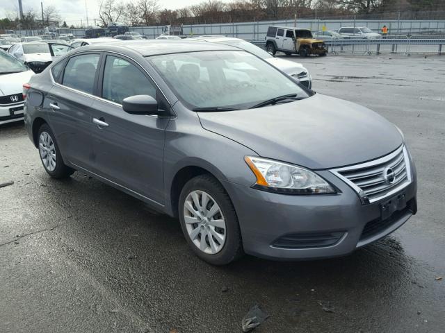 3N1AB7AP0FL644762 - 2015 NISSAN SENTRA S GRAY photo 1