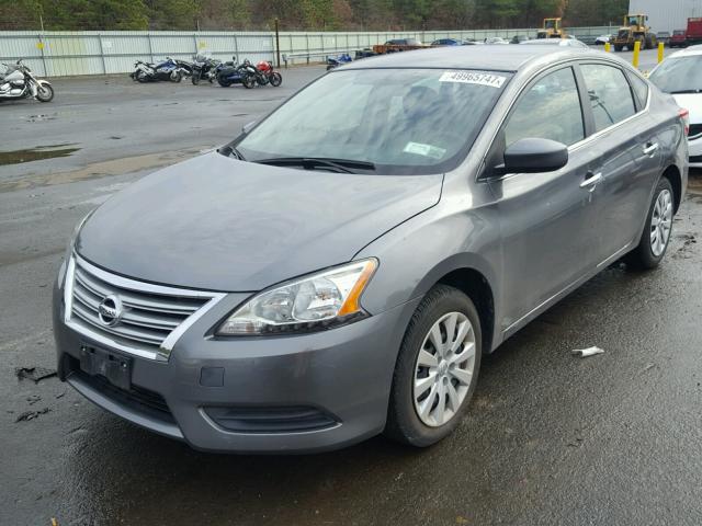 3N1AB7AP0FL644762 - 2015 NISSAN SENTRA S GRAY photo 2