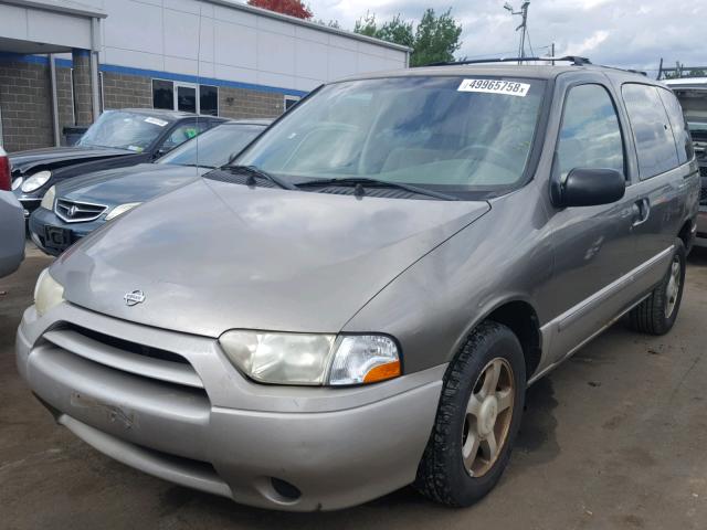 4N2ZN15T21D827152 - 2001 NISSAN QUEST GXE GRAY photo 2