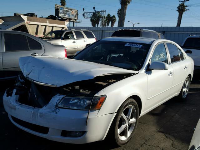 5NPEU46F76H017547 - 2006 HYUNDAI SONATA GLS WHITE photo 2