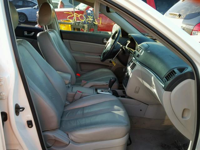 5NPEU46F76H017547 - 2006 HYUNDAI SONATA GLS WHITE photo 5