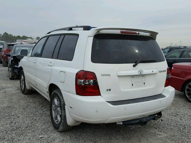 JTEDP21A250084535 - 2005 TOYOTA HIGHLANDER WHITE photo 3