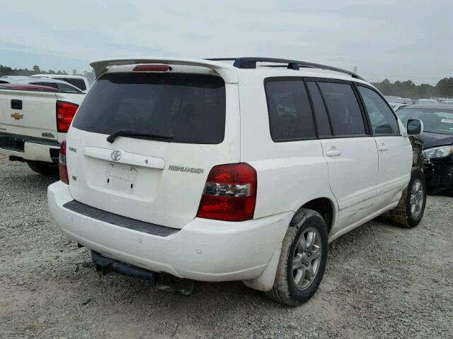 JTEDP21A250084535 - 2005 TOYOTA HIGHLANDER WHITE photo 4