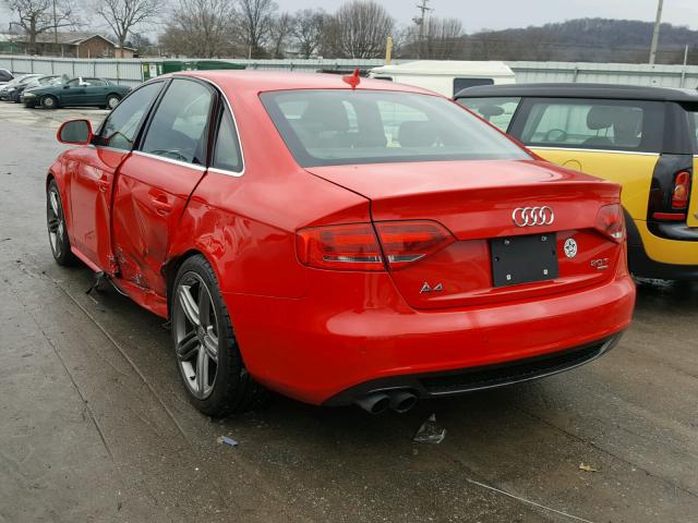 WAUMF78K29N033075 - 2009 AUDI A4 PRESTIG RED photo 3