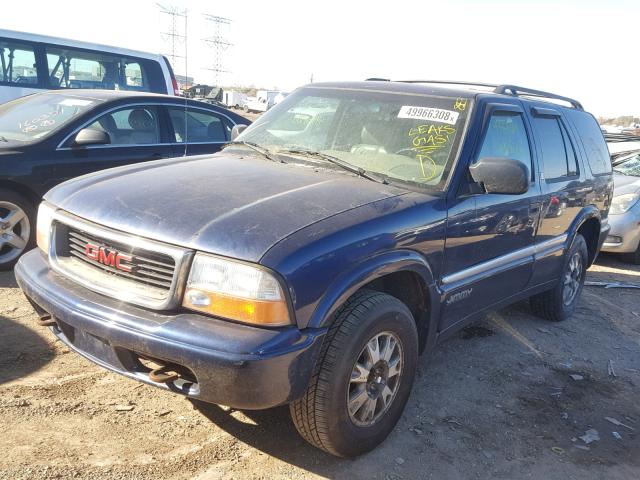 1GKDT13W712193725 - 2001 GMC JIMMY ლურჯი ფოტო 2