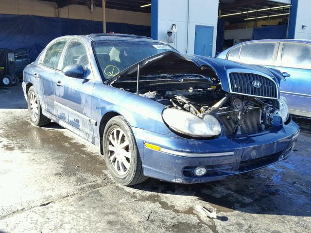 KMHWF35H22A668092 - 2002 HYUNDAI SONATA GLS BLUE photo 1