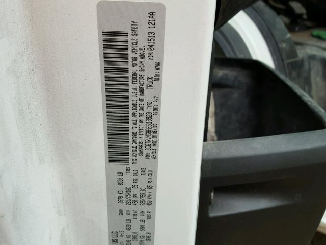 3C6TRVNG8FE513929 - 2015 RAM PROMASTER WHITE photo 10