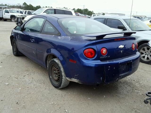 1G1AK15F877372598 - 2007 CHEVROLET COBALT LS BLUE photo 3