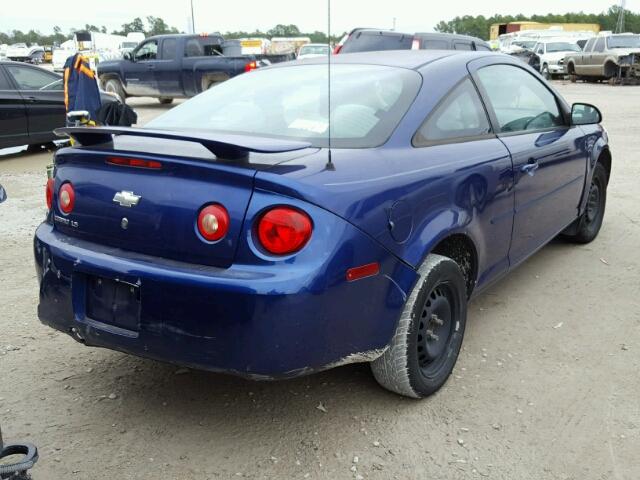 1G1AK15F877372598 - 2007 CHEVROLET COBALT LS BLUE photo 4