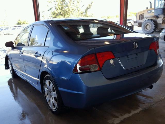 1HGFA16537L056248 - 2007 HONDA CIVIC LX BLUE photo 3