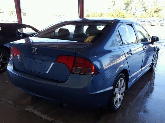 1HGFA16537L056248 - 2007 HONDA CIVIC LX BLUE photo 4