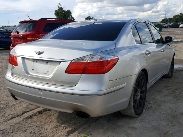 KMHGC46E49U046383 - 2009 HYUNDAI GENESIS 3. SILVER photo 4